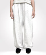 One Tuck Wide Sweat Pants_Light Gray