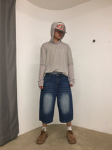 Summer Knit Hooded Layered Long Sleeve (2c)