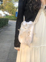 Mini sneaker ribbon bag_snow white (dumble)