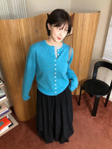 ボタン ウール カーディガン
