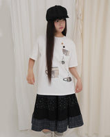 TEA CUP CROCHET T-SHIRT / WHITE