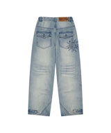 WASHED POCKET DENIM PANTS_BLUE