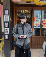 Woven Patch Pigment Work Jacket