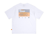 フィルムグラフィックセミオーバーサイズフィットスリーブTシャツ【ホワイト】