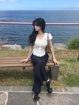 アナショートスリーブブラウス
