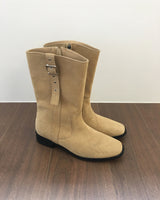 Square toe buckle boots  (3color)