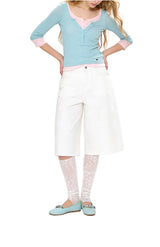 BTB : COMFY BERMUDA SHORTS [SOFT WHITE]