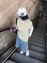 ゴーデヘンリーネックフーデッドショートスリーブTシャツ(5c)