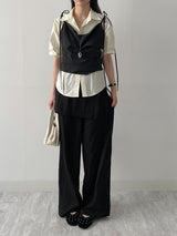 Euro Wrap Nylon Wide Pants