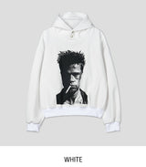 B-Pit Print Snap Balloon Crop Hoodie