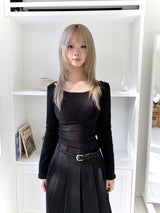 U-neck Long-sleeved Tee (2 colors)