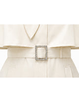 [PRE-FALL] [ATELIER] Elise Ribbon-Tie Belted Cape Jacket Ivory