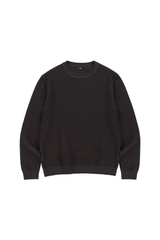 Waffle Knit Crewneck Sweater
