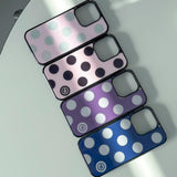 [MADE] L dot. (navy) glass bumper iPhone case