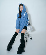 UNISEX 裏起毛パッチロゴパーカー