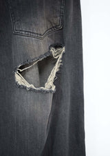 (UNISEX)トーントワイライトブラックデニム