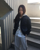 Denim hood jacket