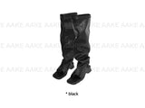 LEATHER THONG SLOUCH BOOTS