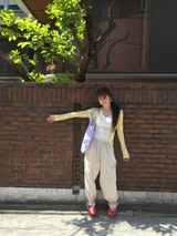 YWD ピンカフラワーパンツ (2color)