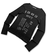 Stencil Numbering Long Sleeve Tee_Black