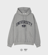  Urban University Embroidery Double Middle Overfit Hoodie