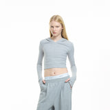 slim hooded top