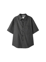 ASCLO Hairline Stripe Short Sleeve Shirt (2color)