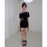 [Made]ホットフィックスストラップT (black)
