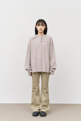 トフィヘンリーネック長袖Tシャツ