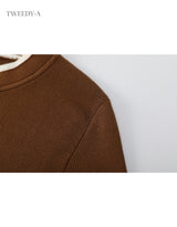ベーシックレイヤードウールニット長袖トップ 4 Colors
