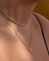 [Worn by Nichkhun, Umji, Seo Eun-kwang] Smooth Twist Pendant 925 Silver Necklace N038-03G