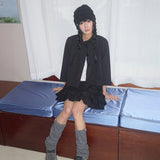nostalgic knit beanie black