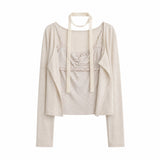 Liora Lace Check Bolero Set