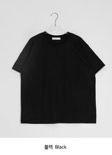 [unisex] Suzuna Basic Color Matching Roll-Up Short Sleeve Tee