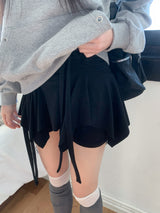 Nasty Unbalanced Shirring Skirt Leggings