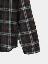 Bear Wrinkle Check Hood Shirt