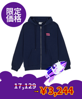 【limited price】 TT PINK 2-WAY ZIP HOODIE (Z11112FW) - NAVY 