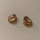 (silver925) ツーラインワンタッチピアス *gold