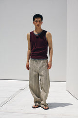 Reverse labeling sleeveless(Burgundy)