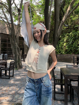 Design Sleeveless Knitwear Two-piece Cardigan Set