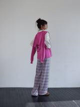 STRIPE KNIT PANTS (PURPLE)