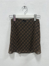 CHECK CHIFFON MINI SKIRT (4C)