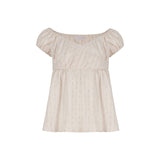Angel Wrap Blouse - CREAM ROSE
