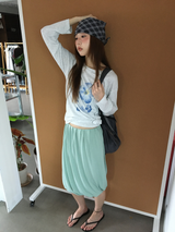 Draped balloon skirt (3color)
