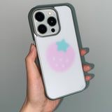[MADE] STRAWBERRY BLUR PHONE CASE (glass silver bumper)