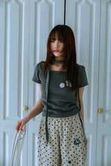 choker badge tee(gray)