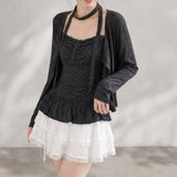 Nemi Halter Frill Cardigan Set