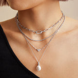 ナチュラルフレッシュウォーターパール925 シルバーネックレス N058-02H