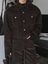 Winter Velvet Denim Western Jacket (2color)