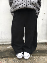 ホエールコーデュロイフリーススナップワイドパンツ(4c)